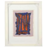 WILLIAM GEAR (BRITISH 1915-1997). 'Red Monolith', 1994, abstract oil stick on paper, signed and