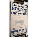 HOUDINI, Harry (1874- 1926). Challenge to Houdini from U.S. Navy Chief Petty Officers. New York,