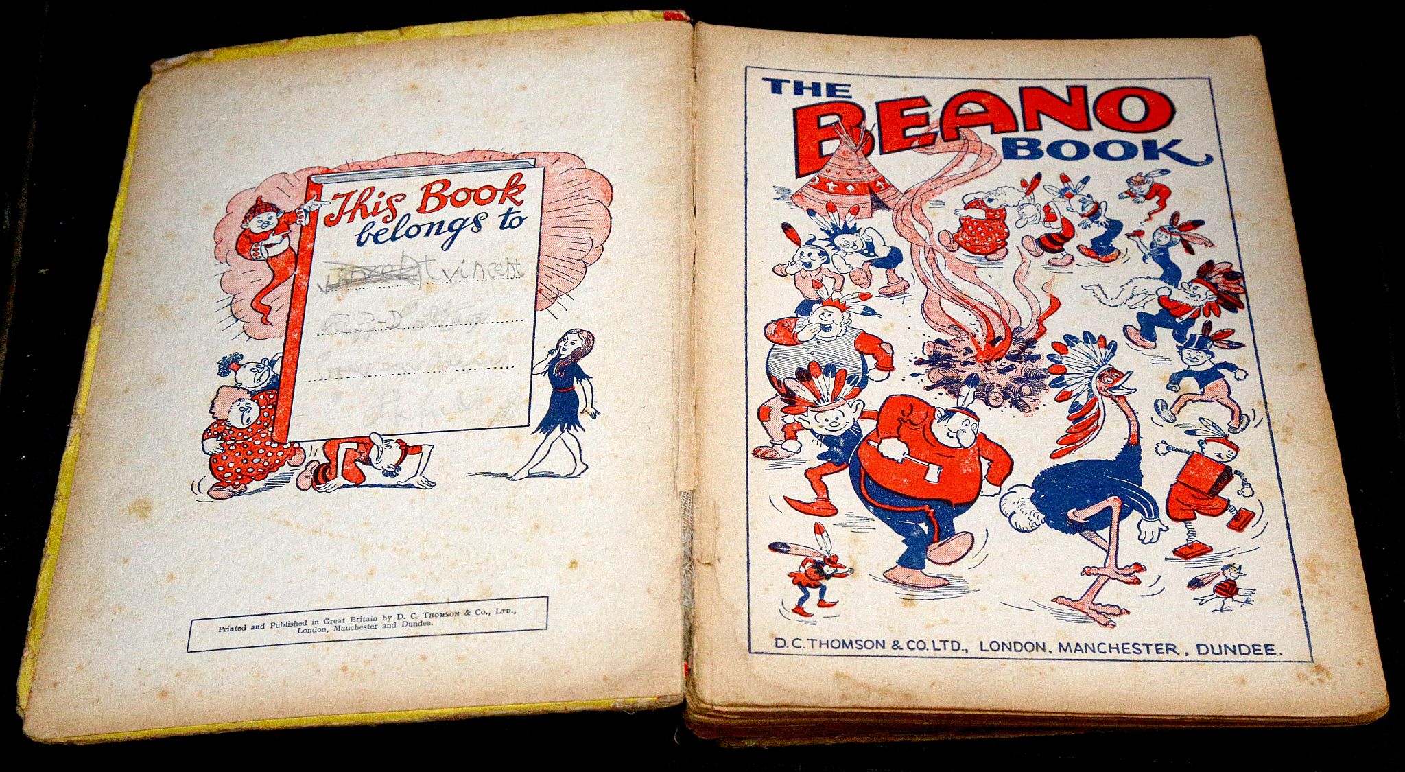 The Beano Book. London: D.C. Thomson & Co. Ltd., [1942]. Folio. (Browning, tearing with some loss at - Image 2 of 5