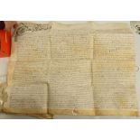 17TH & 18TH CENTURY INDENTURES - A quantity. Provenance: from the family of Harington. (qty)
