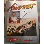 RACING CAR DRIVERS - Two promotional cards signed respectively by Nigel Mansell and Mario