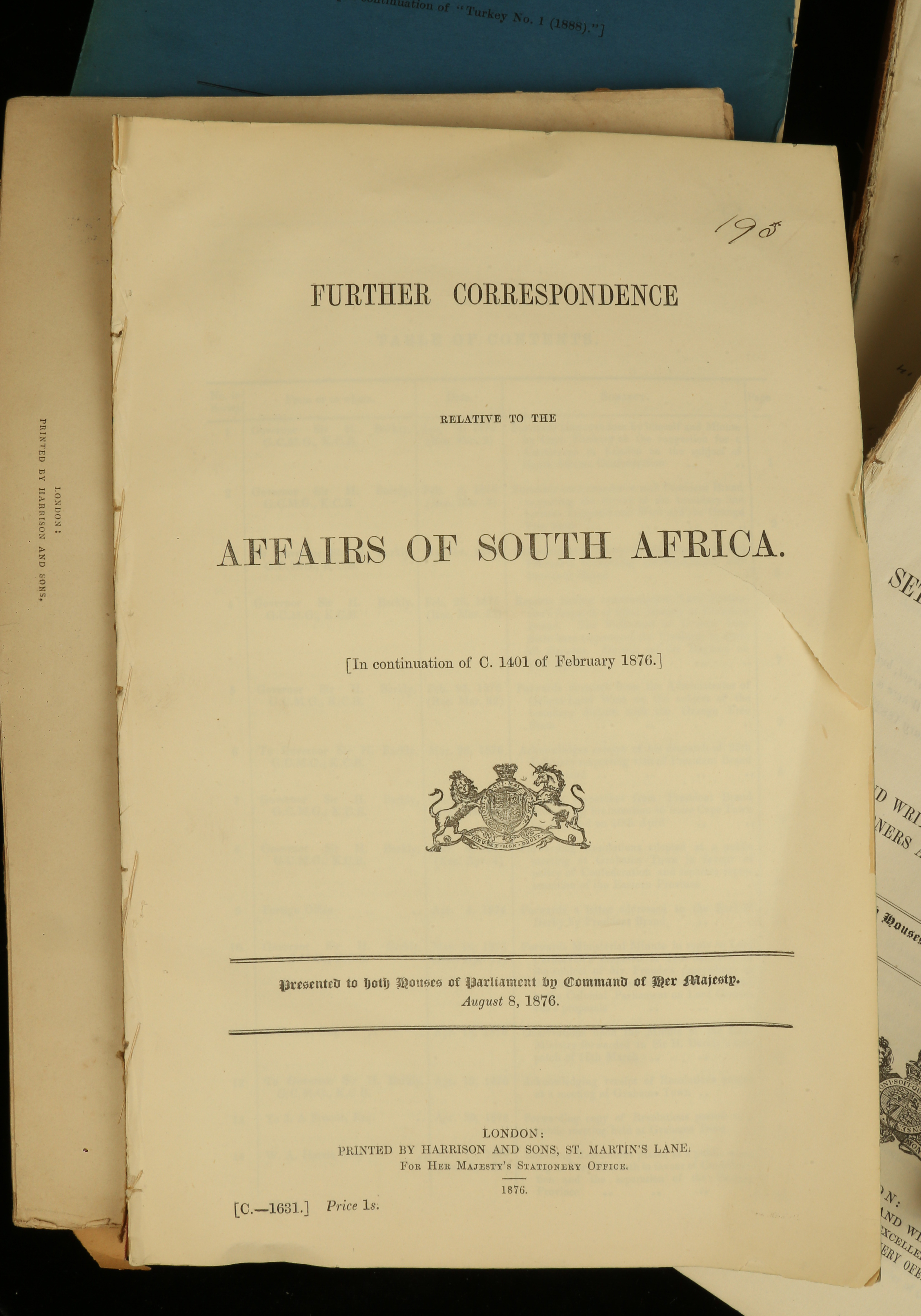 INDIA & SOUTH AFRICA - Statement of the Trade of British India with British Possessions and - Image 2 of 5