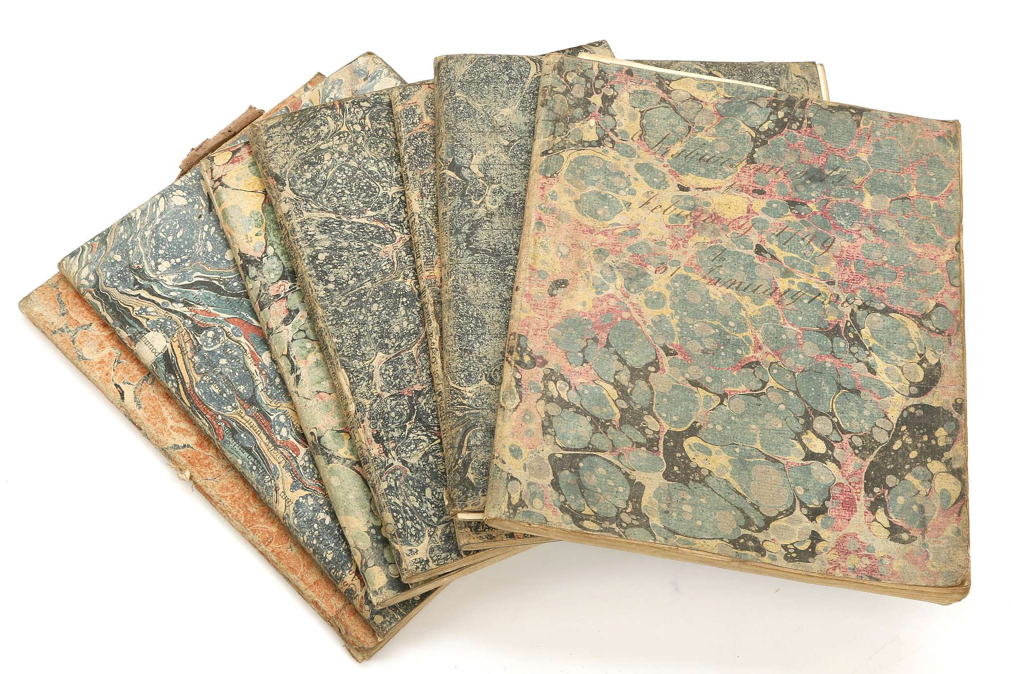 MSS - LEDGERS. [1790-1815]. 7 ledgers detailing expenses of the Harrington family, including: '