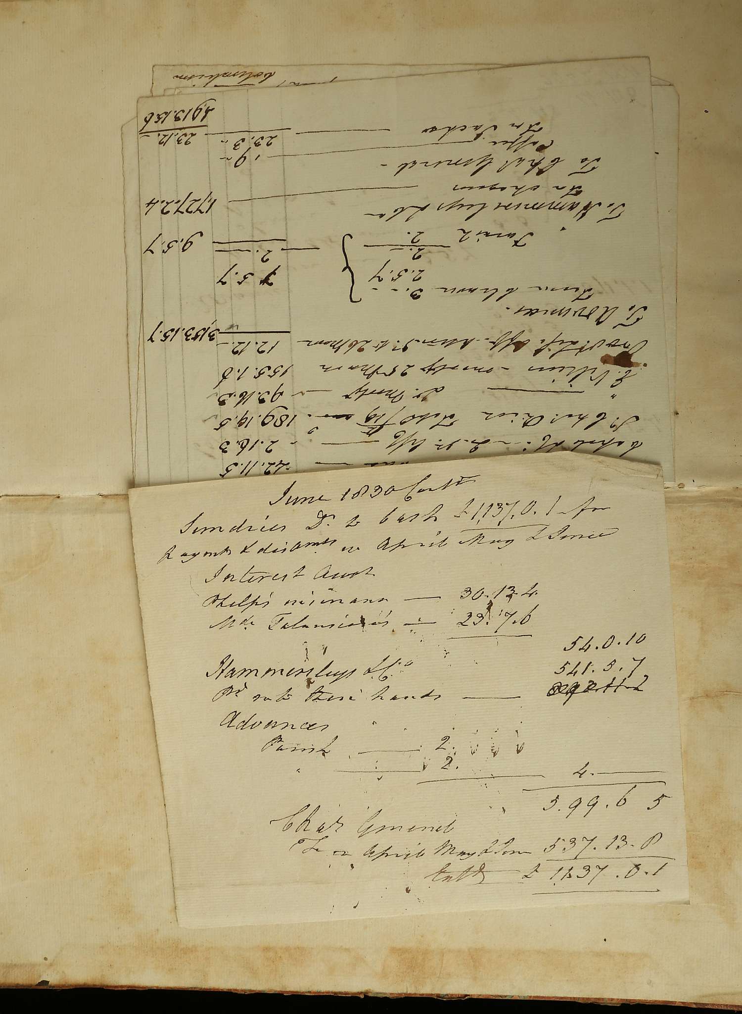 ACCOUNTS BOOK - c.1816-31. 2 ledgers. Folio. Detailing cash flow, to [?] from[?] companies - Image 6 of 7