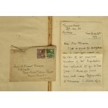 SUFFRAGETTES - An album of poetry, tipped in letters and snippets relating to the suffragette