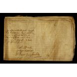 16TH- EARLY 17TH CENTURY INDENTURES - 3 indentures:  one indenture relating to Everard Digby [and