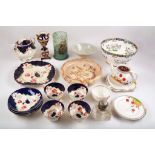 An interesting collection of ceramic and glass items, to include a Staffordshire part tea service in