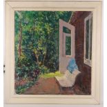 E. Neuburger, 'Garden with Bench'. Oil on canvas, 59 x 54cm. Provenance: Museum Gouda - sold
