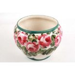 A Wemyss ware jardinière in 'Cabbage Rose' pattern, retailed by T. Goode & Co., London, 17cm high,