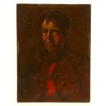 H.F. Eichler, 19th Century German school. Portrait of a man in Red Waistcoat'. Oil on panel.