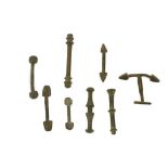 A GROUP OF CELTIC BRONZE TOGGLES Circa 1st-3rd Century A.D. Each with decorative terminals, one with