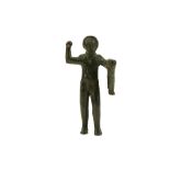 AN ETRUSCAN BRONZE FIGURE OF HERCULES Circa 5th-4th Century B.C. The hero depicted nude in combat