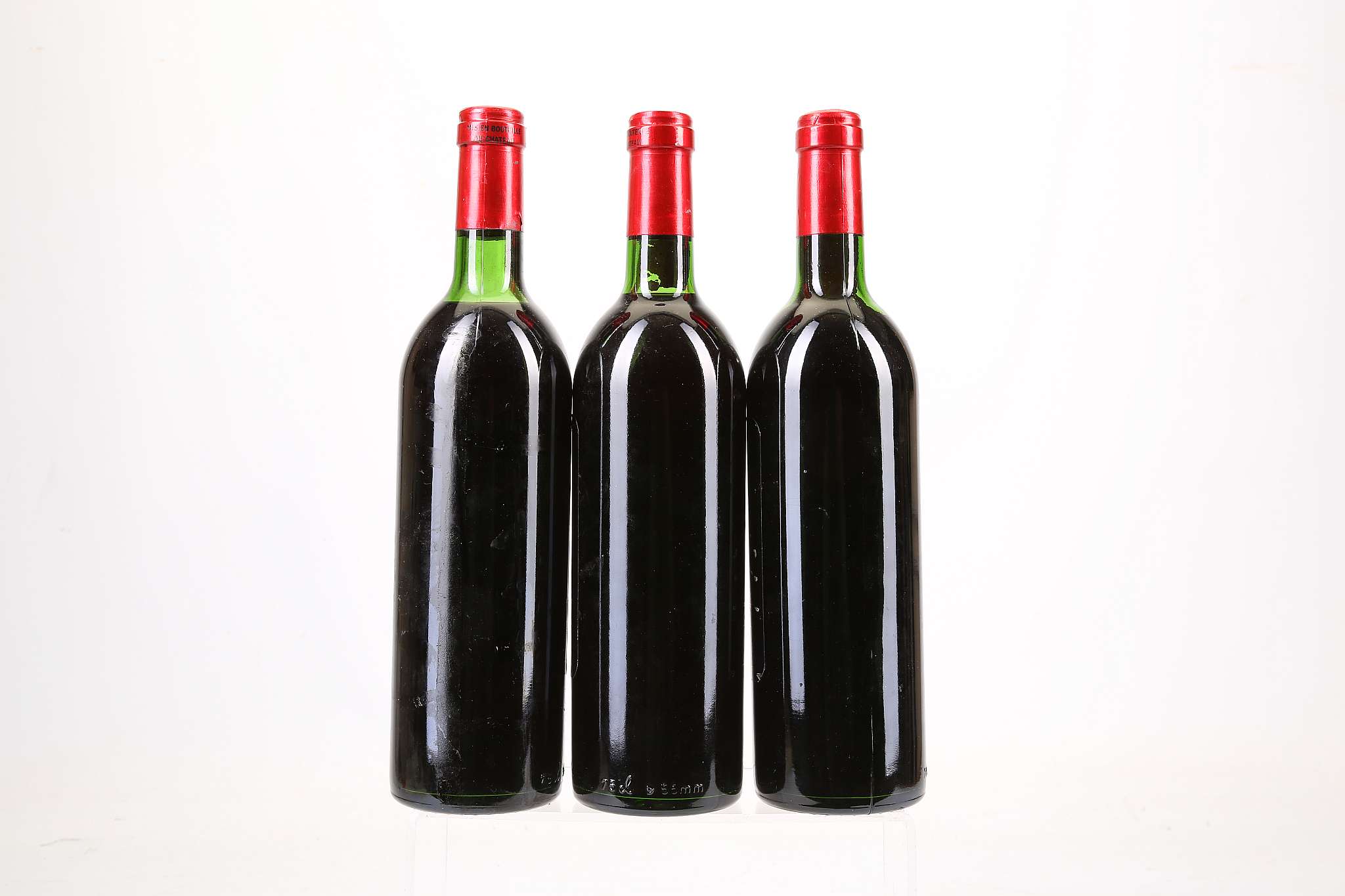 Three 1983 Chateau Palmer, Margaux, two good fill levels, one marginally lower, 75cm (ABV - Image 4 of 5