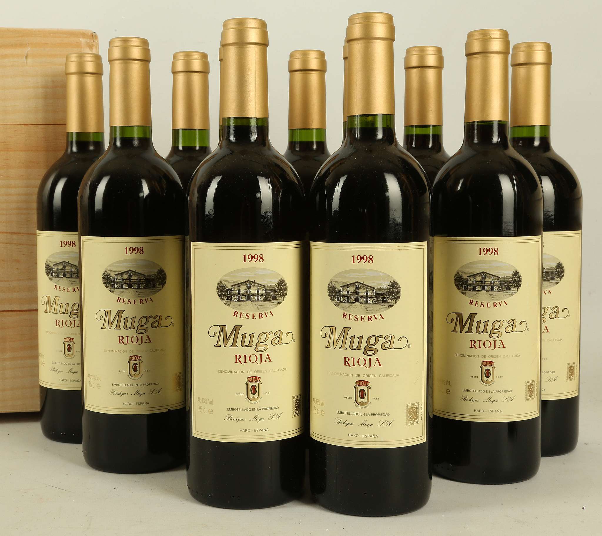 Eleven bottles of 1998 Rioja Muga, Reserva, Rioja Doca, in original box, 11 x 75cl (13% ABV). - Image 2 of 5