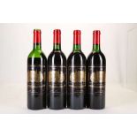 Four 1986 Chateau Palmer, Margaux, three good fill levels, one 2 inches below cork, and part foil