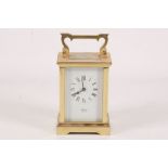 A four glass brass carriage clock by Huber