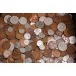 A mixed collection of British copper and silver coinage.