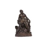 CIRCLE OF CORNEILLE VAN CLEVE (FRENCH, 1646-1732): A FIRST HALF 18TH CENTURY BRONZE GROUP OF VENUS