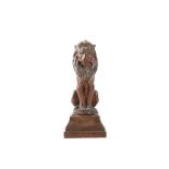 AFTER ALFRED STEVENS (BRITISH, 1817-1875): A 19TH CENTURY CARVED OAK NEWEL POST FINIAL MODELLED AS A
