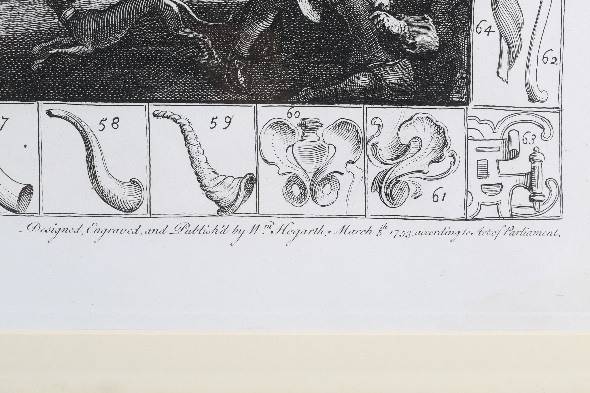 WILLIAM HOGARTH 1697-1764. 'The Analysis of Beauty Plate II'. Engraving. First published 1753. - Image 3 of 3