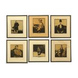 SIR WILLIAM NICHOLSON 1872-1949. A set of six portrait lithographic prints to include: HRH The