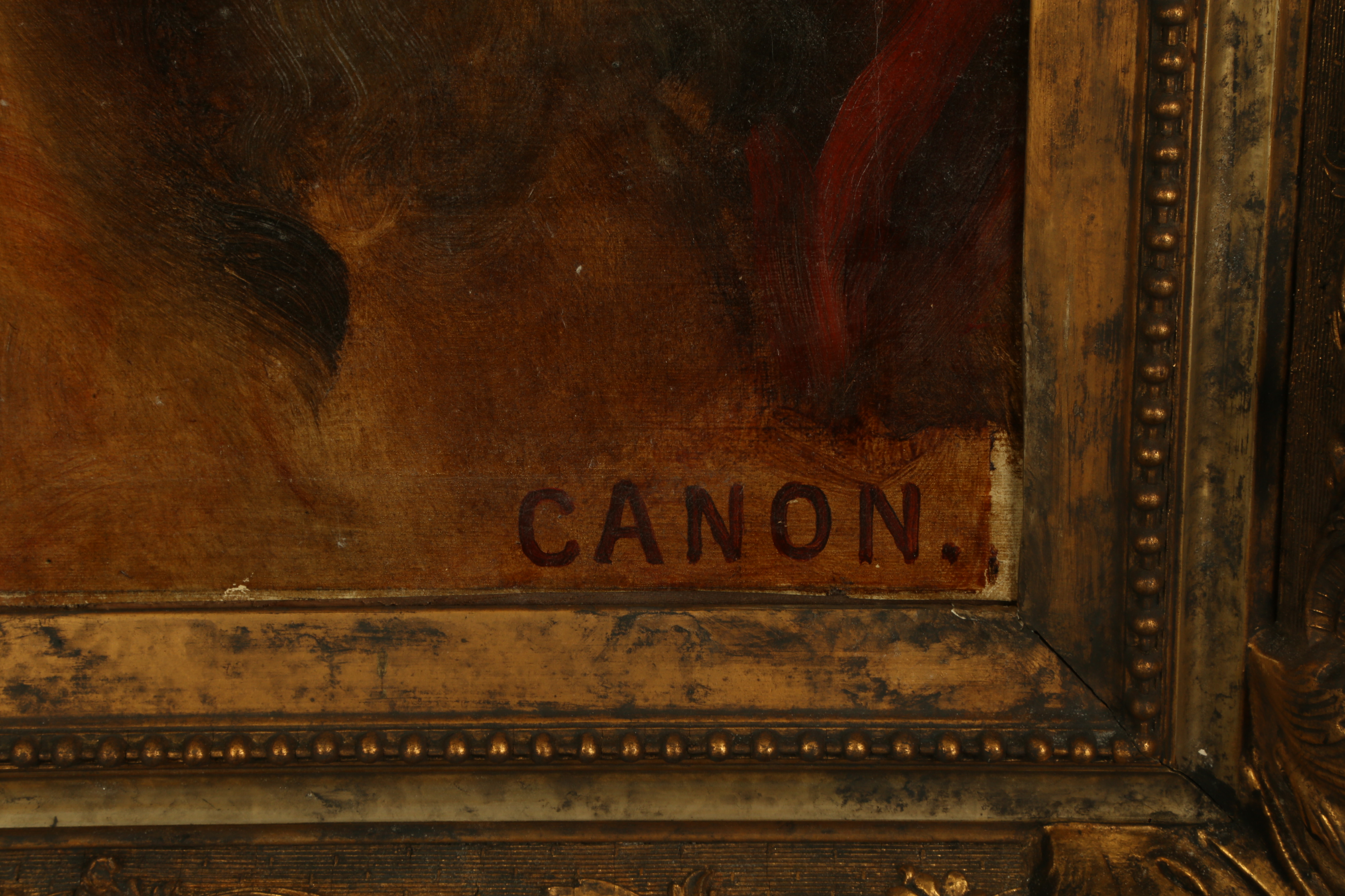 Cannon, 19th Century School 'St Jerome after Domenichino' Oil on canvas after the original in the - Image 3 of 8