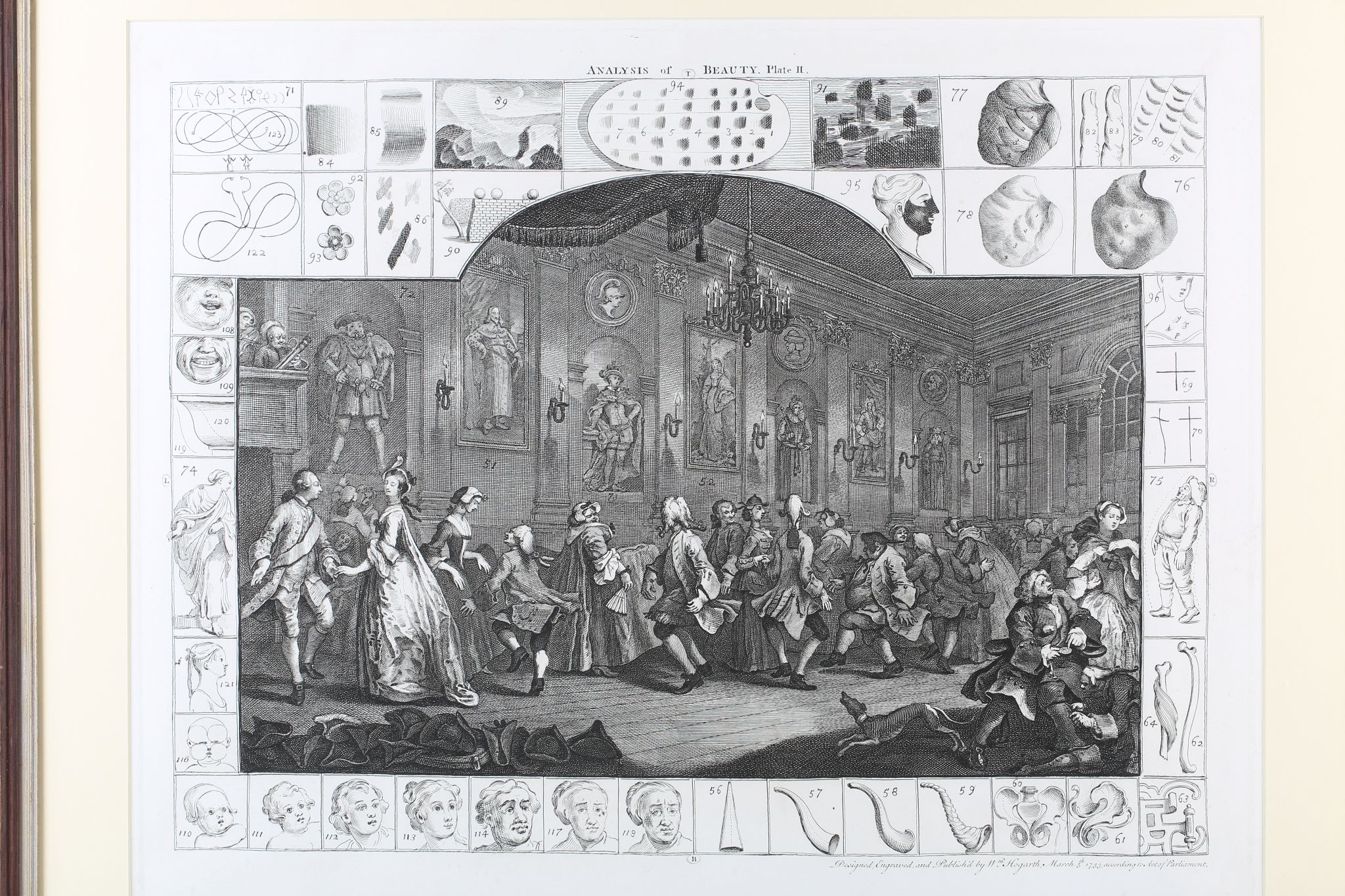 WILLIAM HOGARTH 1697-1764. 'The Analysis of Beauty Plate II'. Engraving. First published 1753. - Image 2 of 3