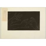 ERIC GILL 1882-1940. 'Hands from 25 Nudes'. Wood engraving. Monogrammed within the image. 22.5cm x