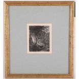 Samuel Palmer 1805-1881. 'The Herdman's Cottage'. Etching. Lister 3 (Second State). Label verso