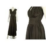 Amanda Wakeley dove grey draped gown, long with backless design, size 8  Comes with original receipt