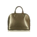 Louis Vuitton Vernis Gris Alma bag PM, date code for 2009, gilt metal hardware, 34cm wide, 24cm