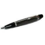 Montblanc Boheme crystal and platinum plated pen, c.2010, 11cm long, with dust bag, case and service