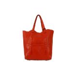 Mulberry red leather trompe l'oeil Maisy tote, unlined embossed leather, gilt metal hardware, with
