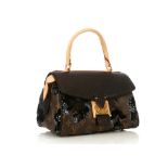 Louis Vuitton Fleur de Jais Carrousel Autumn 2010 Runway bag, monogram canvas body with black sequin