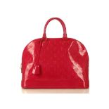 Louis Vuitton Vernis Rose Alma Pop MM tote, limited edition, date code for 2009, gilt metal