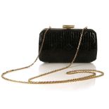 Louis Vuitton Motard clutch, date code for 2008, black patent monogram leather with gilt tone