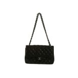 Chanel black Caviar leather Jumbo flap bag, date code for 2010-2011, silver tone hardware, 30cm