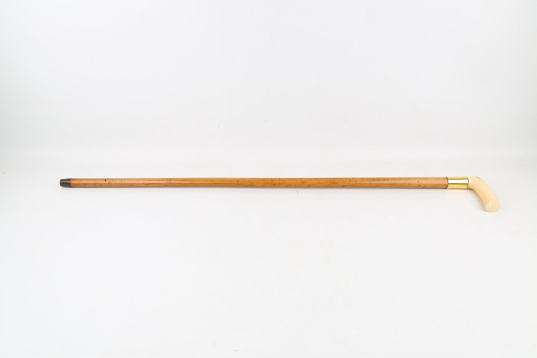 AN IVORY HANDLED PRESENTATION CANE, DATED 1903, with gilt collar and malacca shaft, 36 inches ( - Image 7 of 7