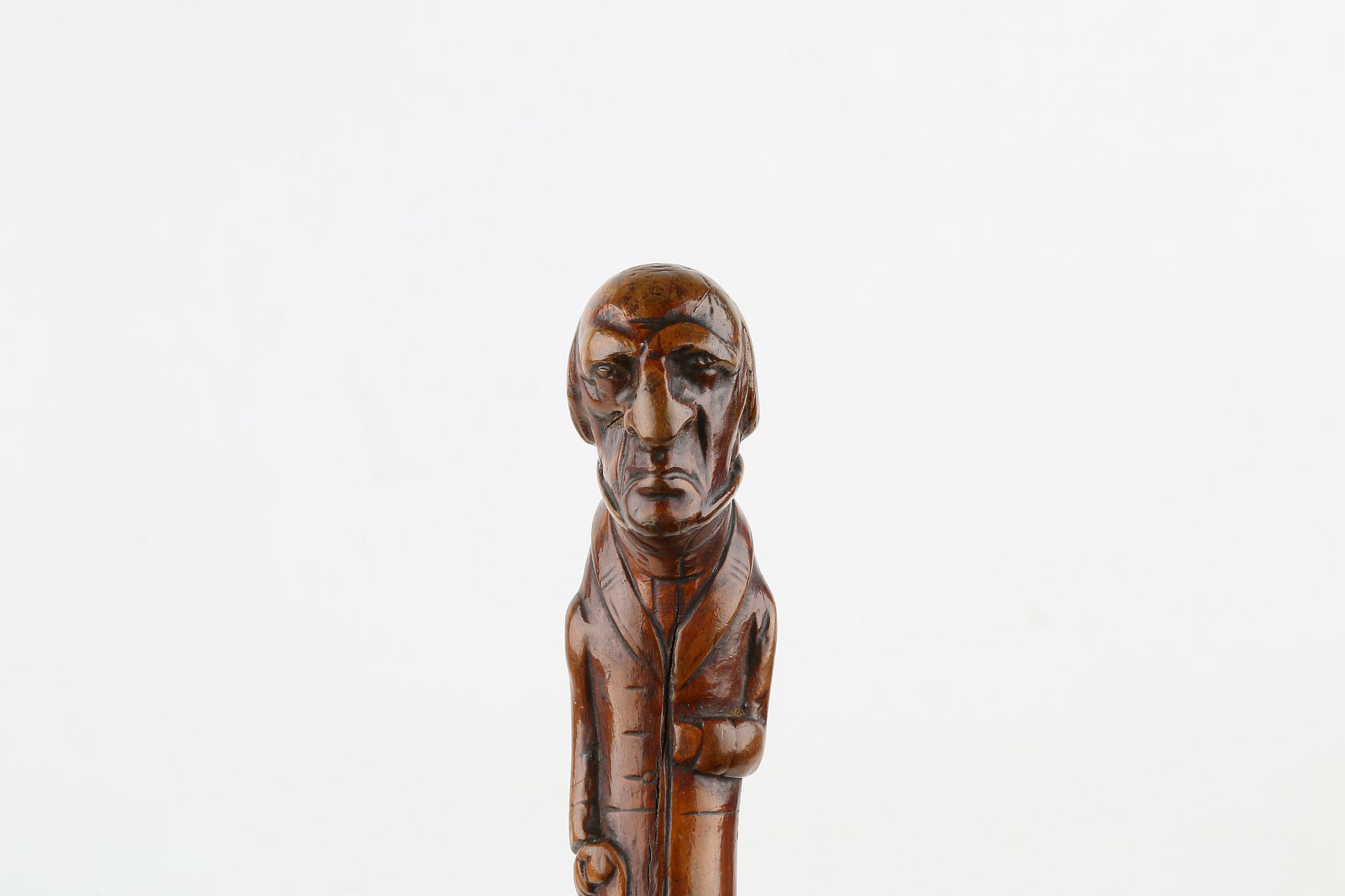 A MALACCA CANE, mounted with a full length figure of William Ewart Gladstone, 36 inches (92cm). - Image 5 of 6