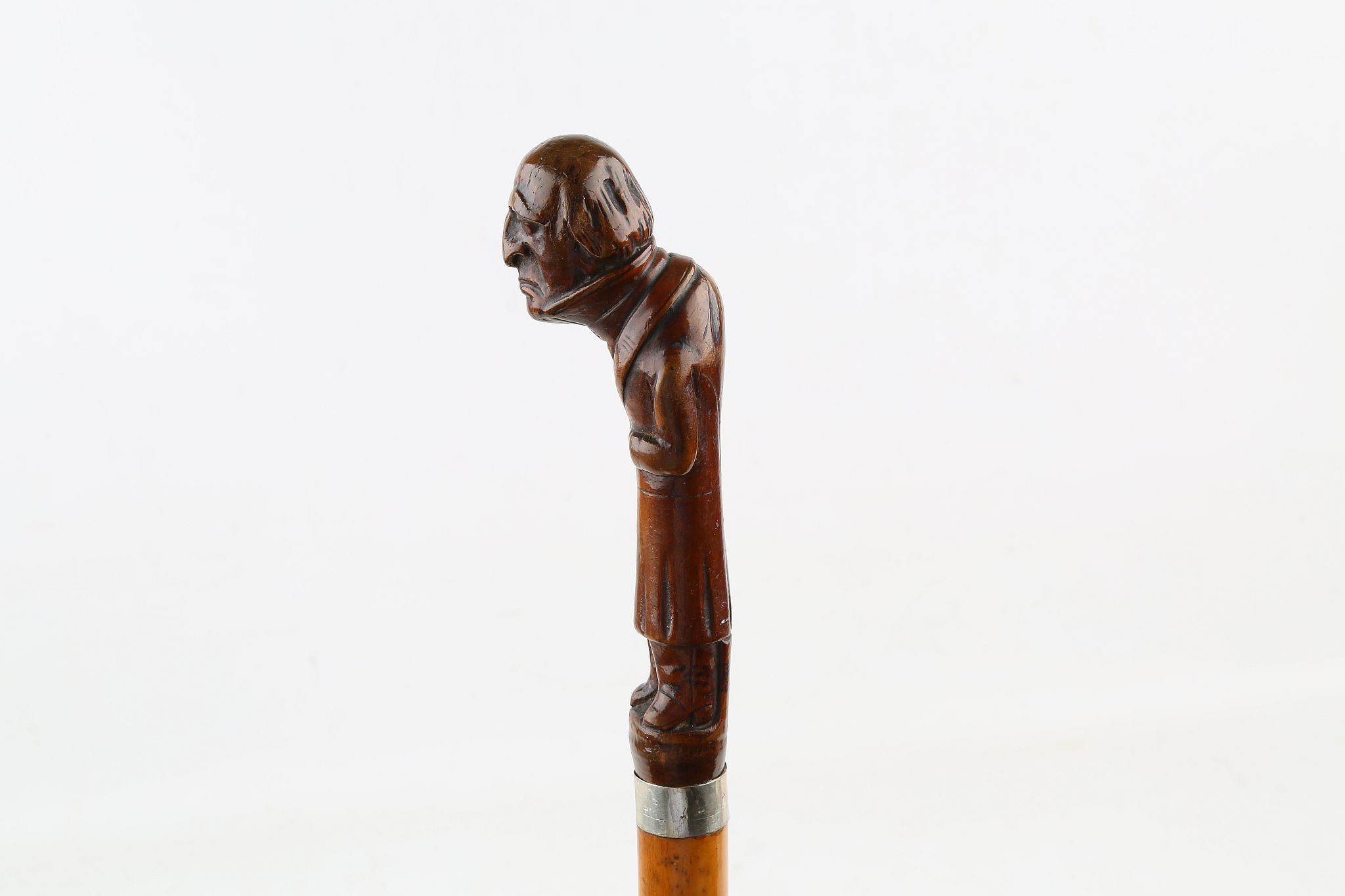 A MALACCA CANE, mounted with a full length figure of William Ewart Gladstone, 36 inches (92cm). - Image 4 of 6