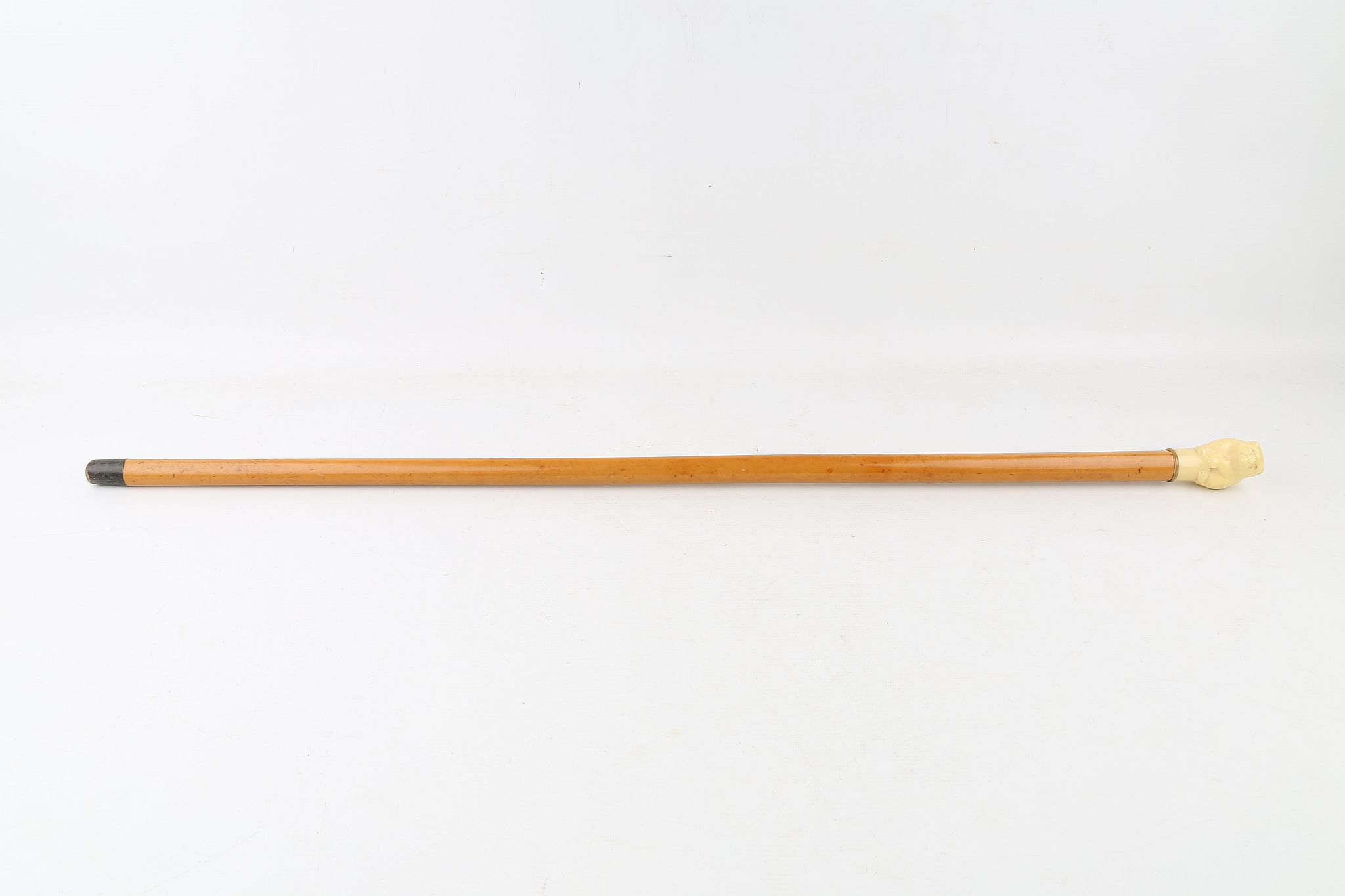 AN EARLY 20TH CENTURY WALKING CANE WITH EARLY CELLULOID HANDLE, in the form of a bear, mounted on - Image 6 of 6