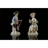 TWO MEISSEN PORCELAIN FIGURES OF CHILDREN, late 19th and early 20th century, she modelled seated