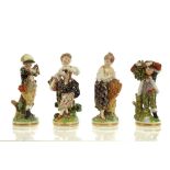 A SET OF FOUR DERBY PORCELAIN FIGURES REPRESENTING THE 'FRENCH SEASONS', circa 1810, probably by