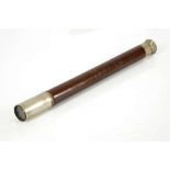 AN EARLY 20TH CENTURY BROWN LEATHER CASED TELESCOPE MARINE (MARK I), 63.6cm extended, 45.4cm