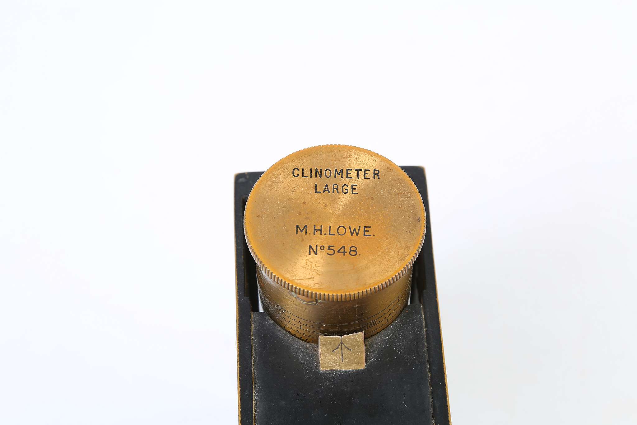 AN EARLY 20th CENTURY, LIKELY TO BE WWI, CLINOMETER, large, made by M.H. Lowe, No.548, in original - Image 4 of 6