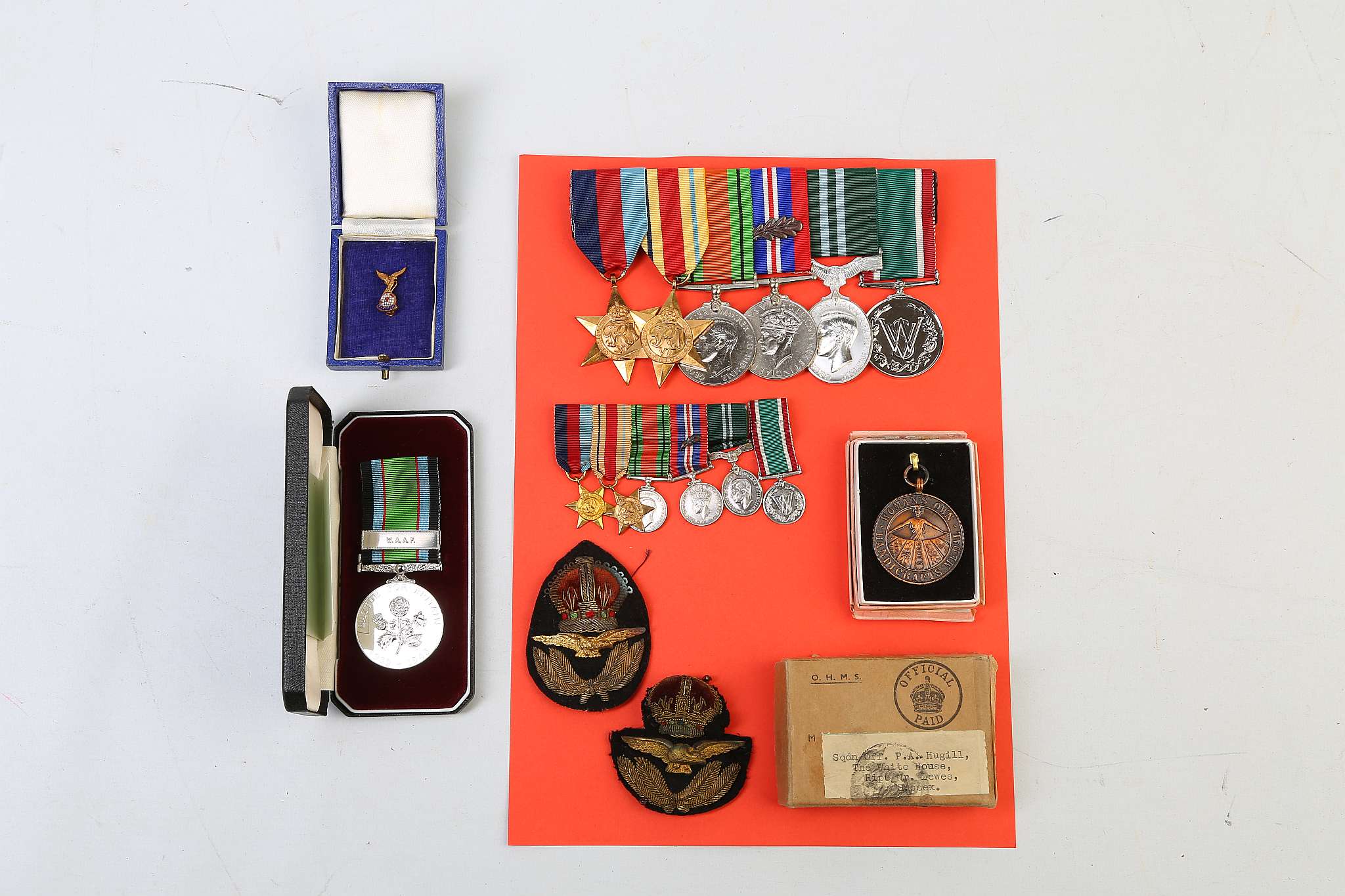 A RARE COLLECTION OF WWII WAAF MEDALS, miniatures and paperwork awarded to Squadron Officer P. A. - Image 2 of 3