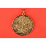 A LATE VICTORIAN ROYAL BOTANIC SOCIETY OF LONDON METAL GILT UN-NOMINATED / NAMED MEDAL, 5cm