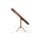 A GEORGE ADAMS TELESCOPE, with wood body brass screw attachments for brass telescope tripod,