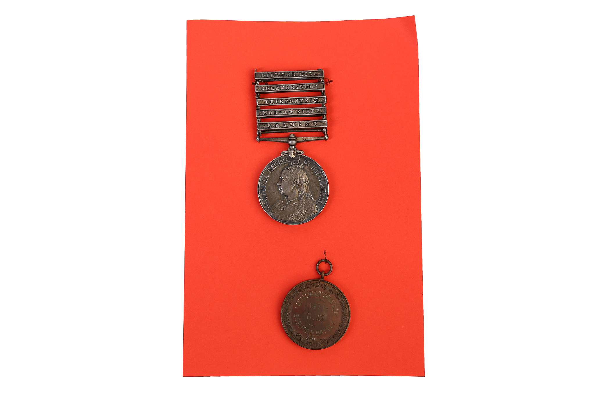 A QUEEN'S SOUTH AFRICA MEDAL, 1899-1902, awarded to 8072 Sargeant H.R. Battle of the Coldstream