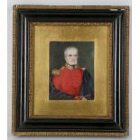 AN EARLY ENGLISH 19TH CENTURY, HALF LENGTH PORTRAIT OF GENERAL PHILIP PHILPOT, watercolour and